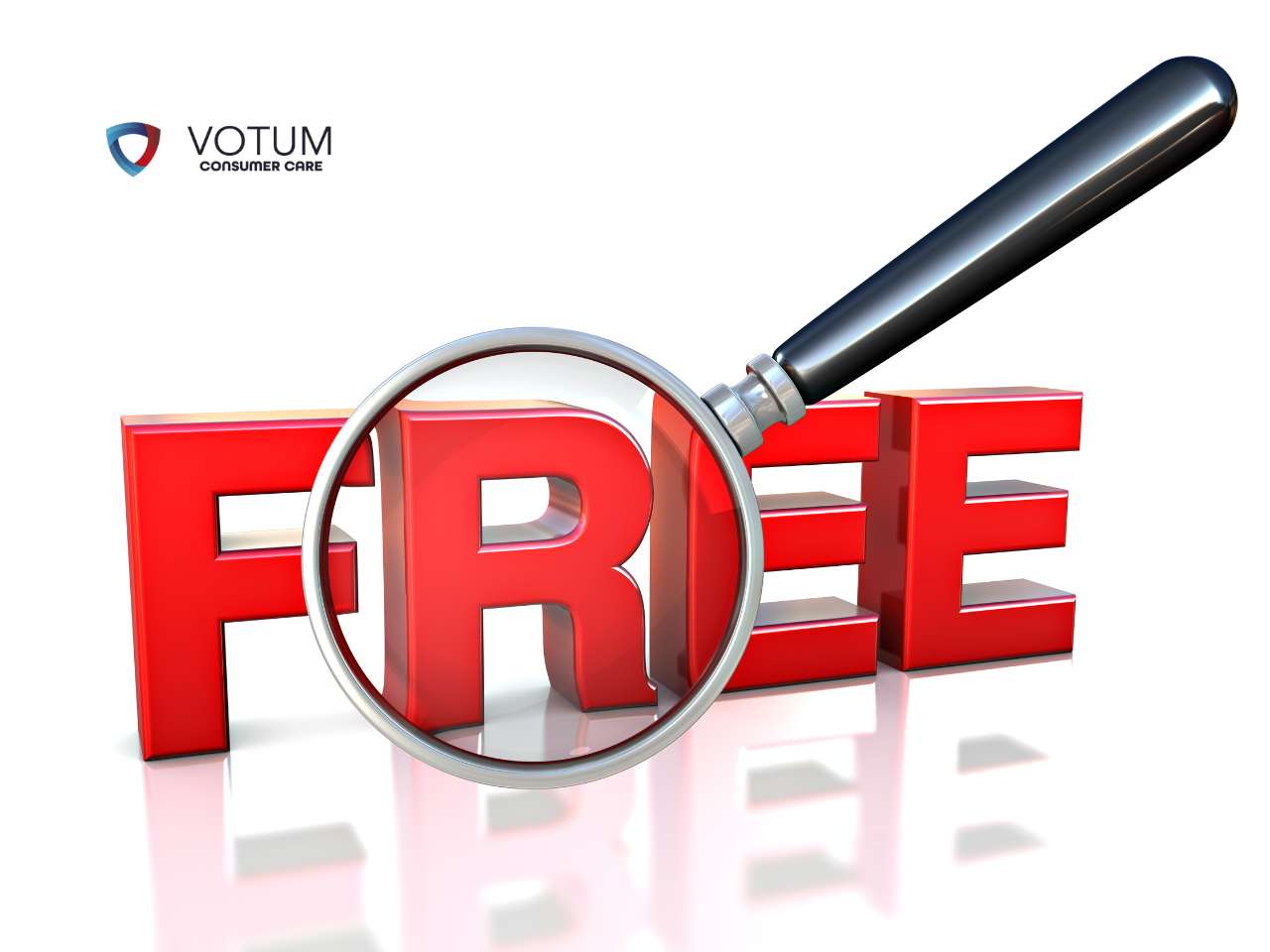 free lupa i napis FREE