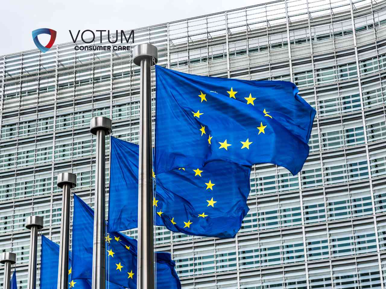 Powiewające flagi Unii Europejskiej